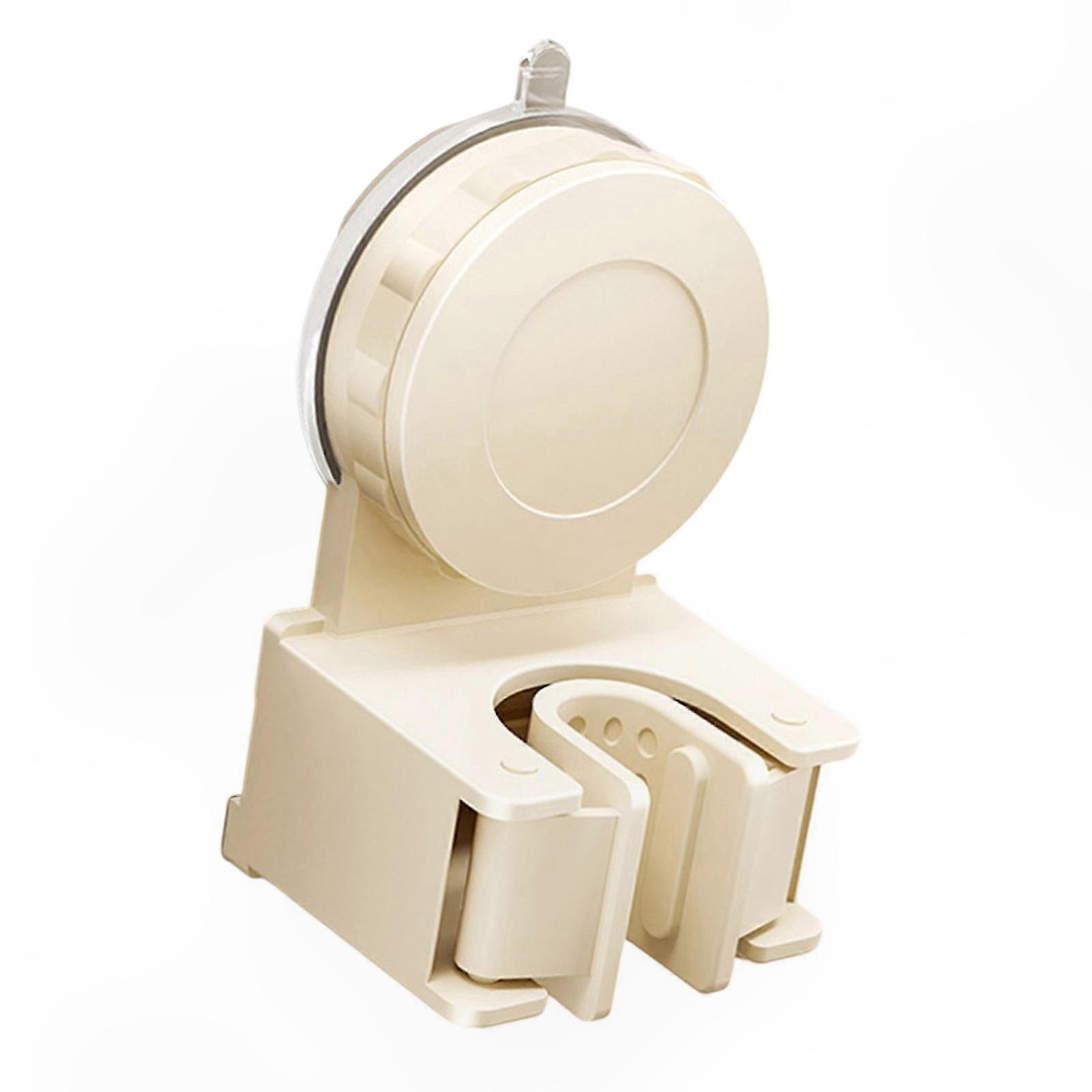 Heavy Duty Suction Cup Broom Organizer for Mops Brushes and Towels Wall Mount Storage Solution Gray Finish