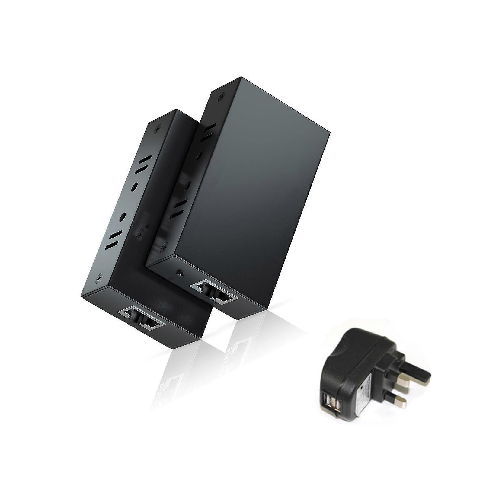 RJ45 Converter Set 196ft 1080P@60Hz Not with Latency Transmission For Digital Signage Classrooms Heat Dissipation Shell Multicolor