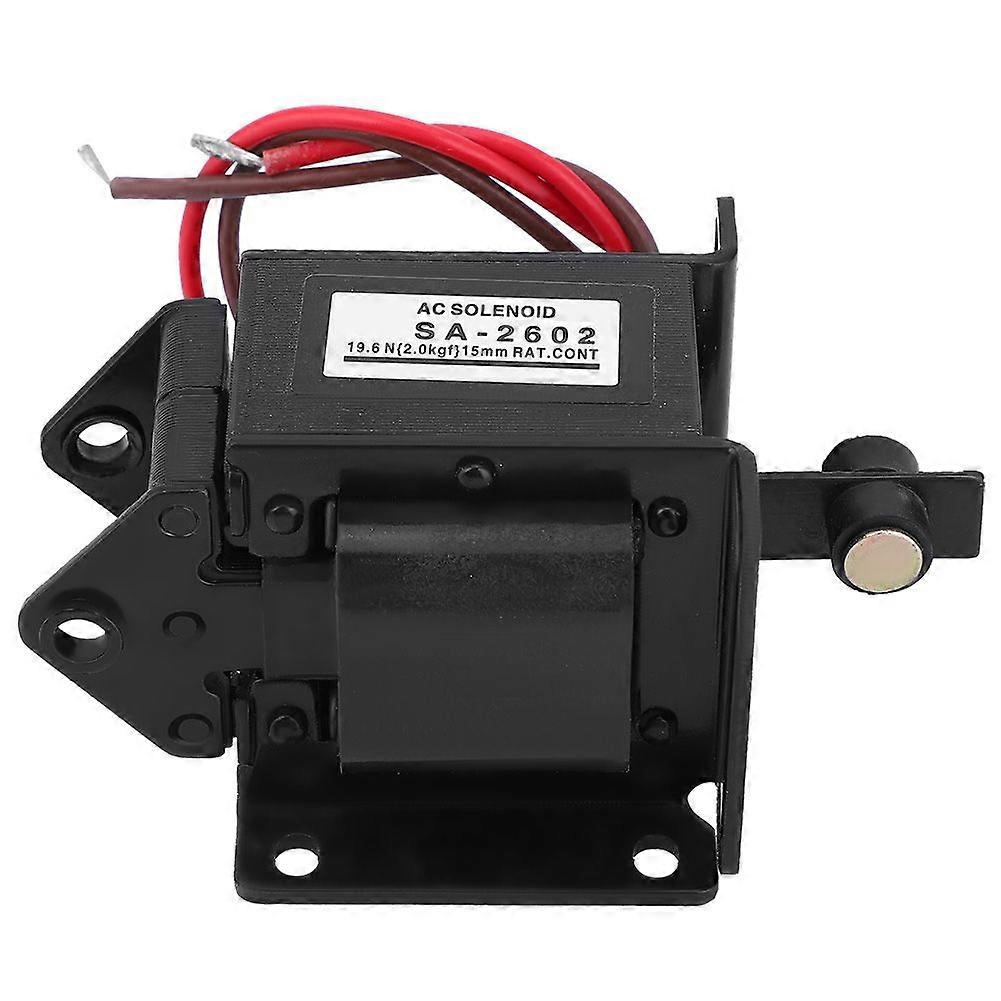 SA-2602 AC Push Pull Electromagnet Solenoid Electromagnet 220VAC 19.6N 15mm Stroke