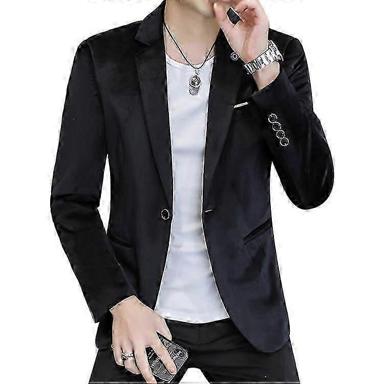 Herren Samt Solid Suit Jacke Herren Best Man Anzug