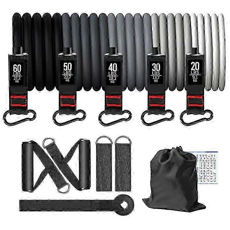 ハンドル付き運動抵抗バンド11個