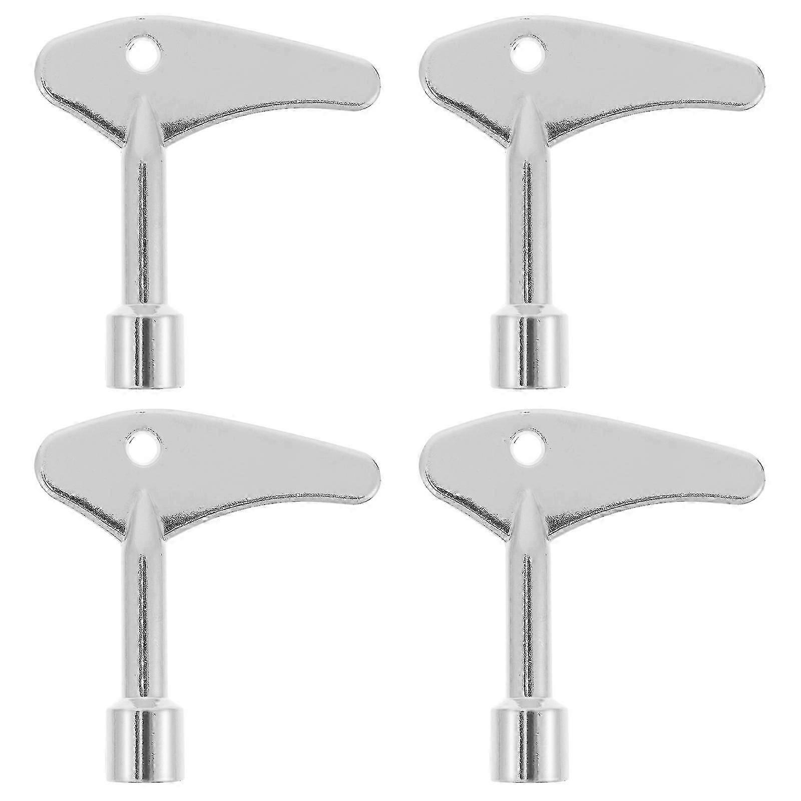 4pcs Elevator Key Electronic Cabinet Key Triangle Spanner Tool Triangle Cabinet Spanner