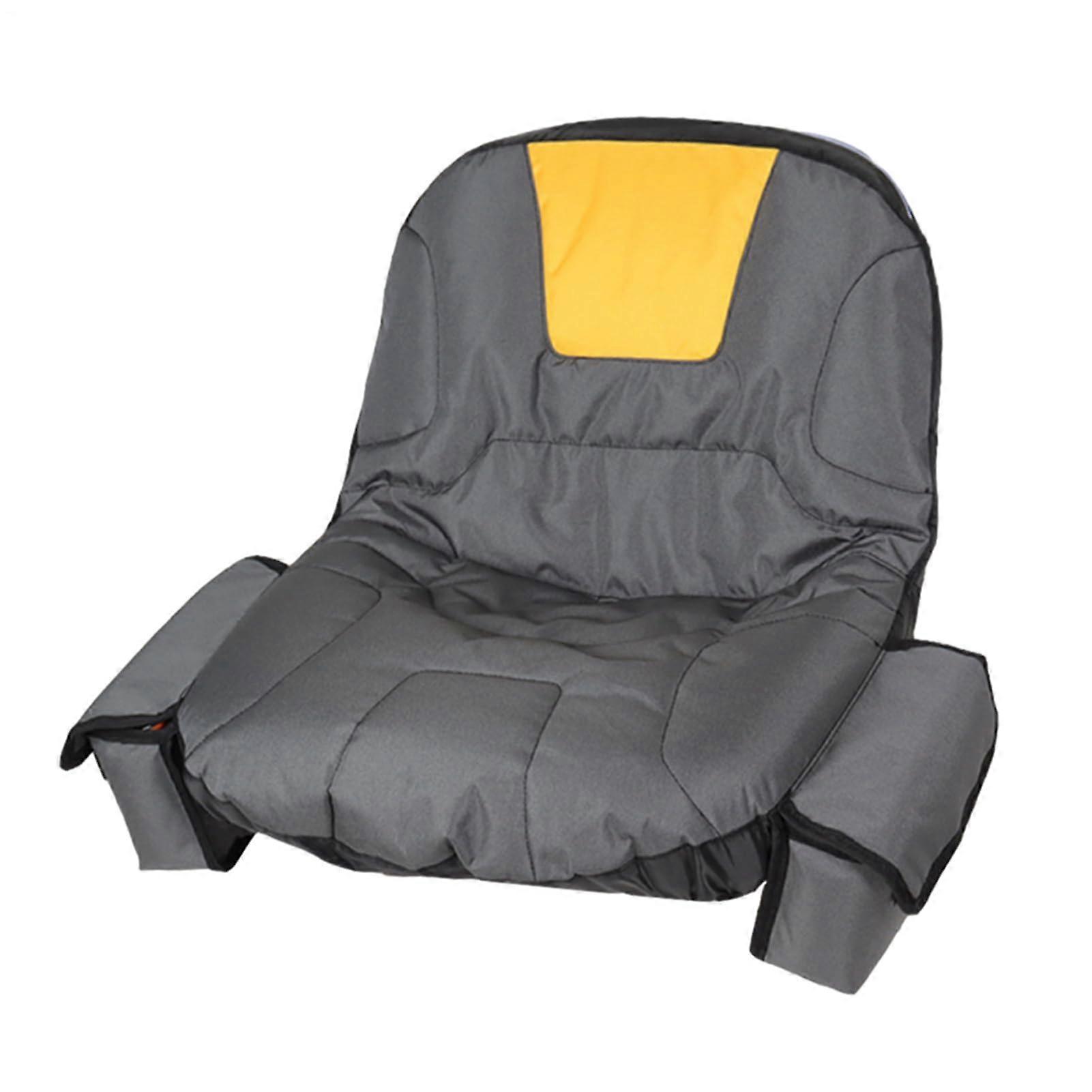 Tractor Seat Protector Waterproof Lawn Mower Seat Cushion, Pocket Cover For Yard Machines, Without Armrests, Secure Fit