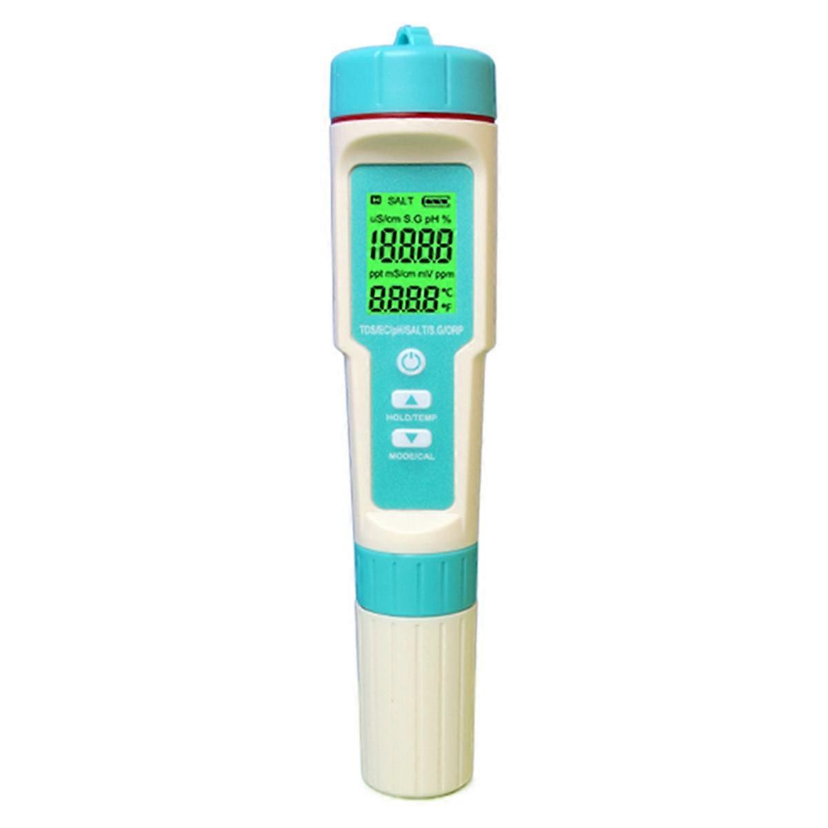 7 in 1 Water Quality Tester PH/TDS/EC/ORP/Salinity/S. G/TEMP High Accuracy Water Quality Test Pen IP67 Digital PH Meter