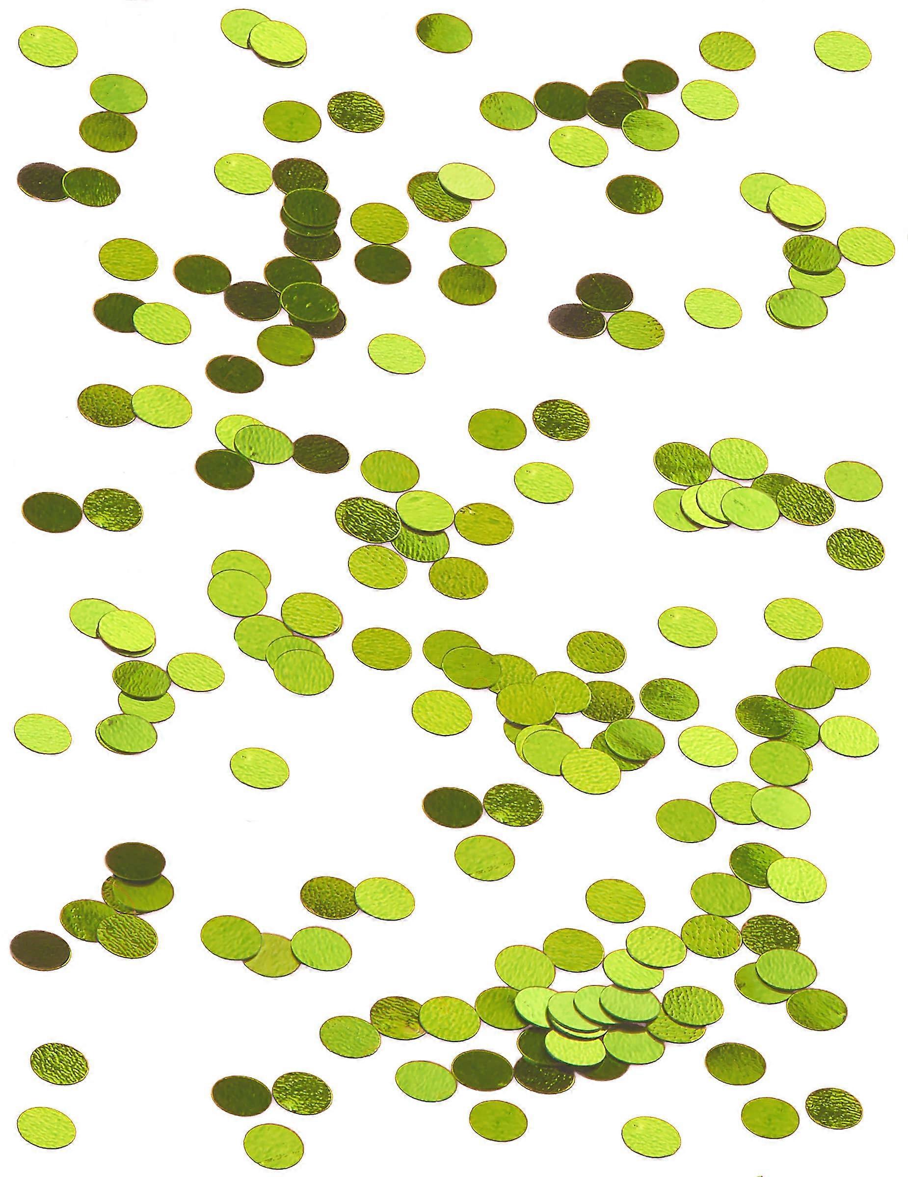Small green round table confetti 0.6 cm