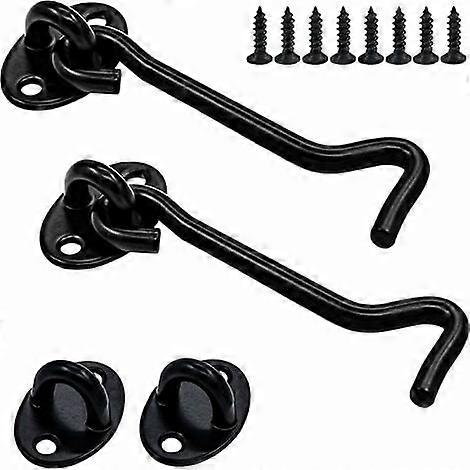 3" Stainless Steel Warehouse Window Hook Door Hook Eye Lock - 2 Pieces