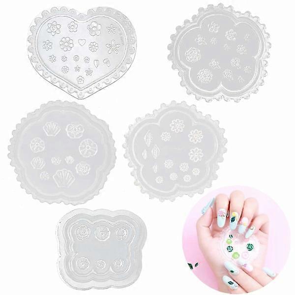 Create Your Masterpiece, Flower-Shaped Silicone Molds For Resin Casting And Acrylic Nails, Soft And Durable Templates