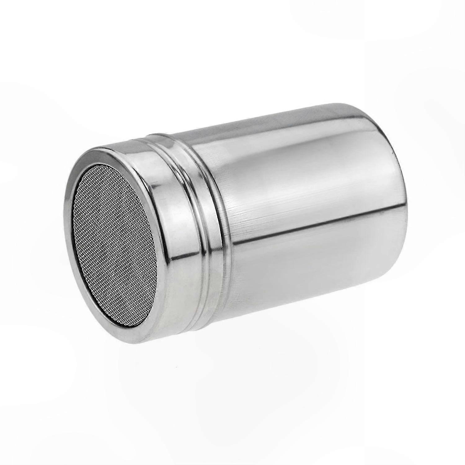 Fine Mesh Stainless Steel Seasoning Jar with Rotating Cover for Coffee and Pepper Storage