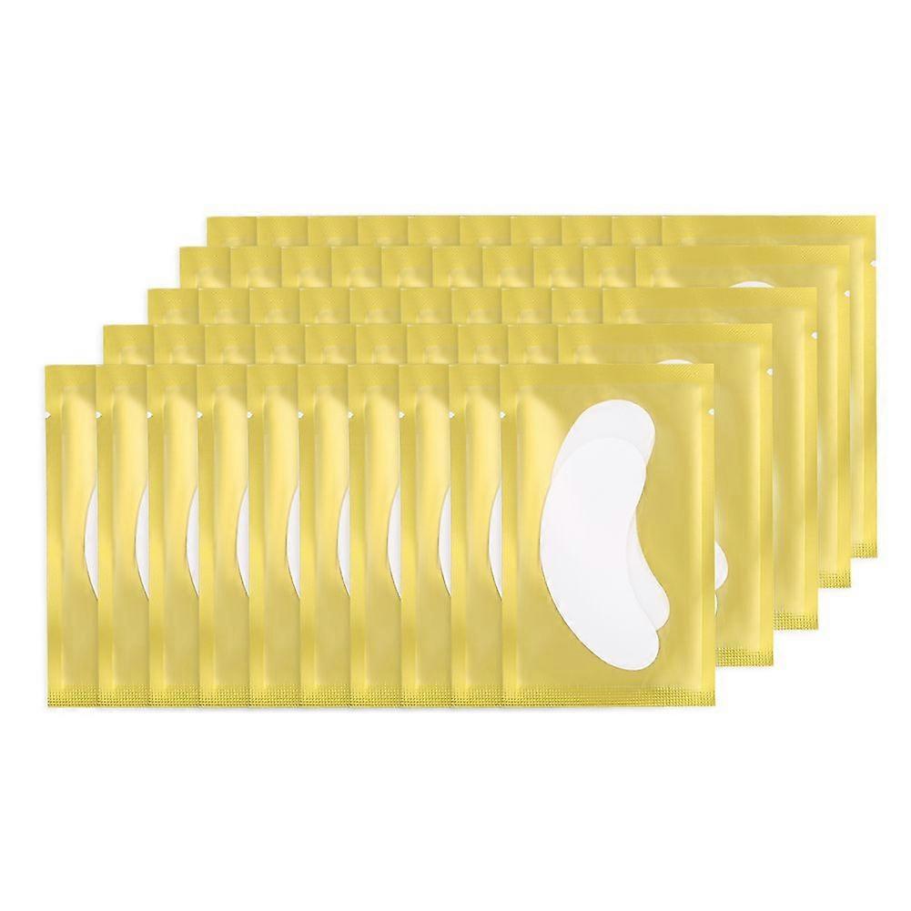 Hydrogel Eye Pads for Eyelash Extension Eye Gel Patches Collagen Eye Mask 50Pairs / Set Gold