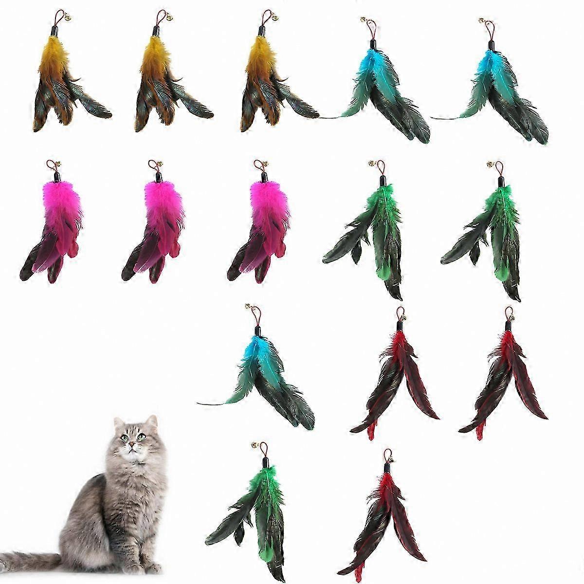 Cat Toy with Turkey Feathers, Engaging Interactive Play for Cats
