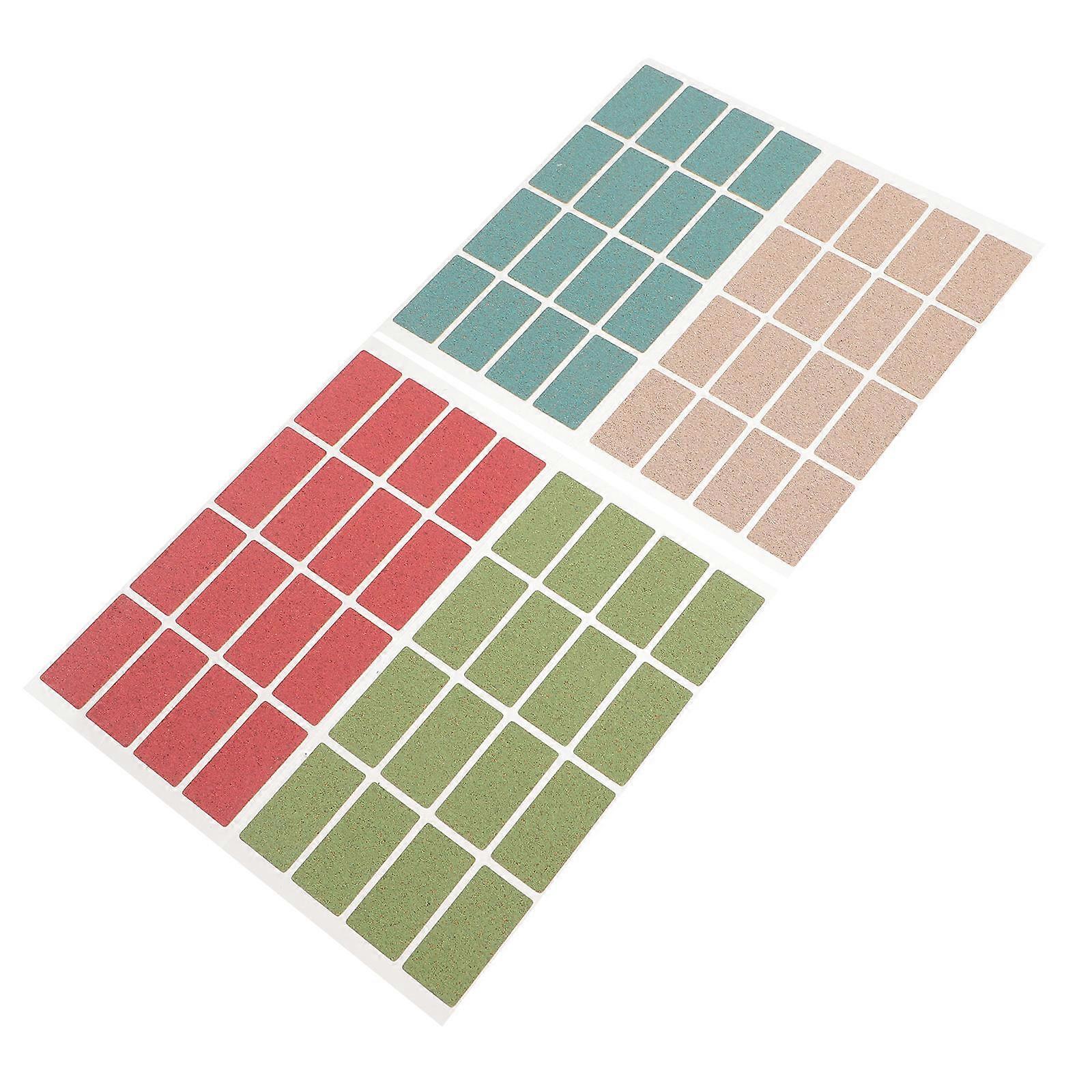 Name Tags Stickers Wooden Adhesive for Office Use 16 Sheets Set