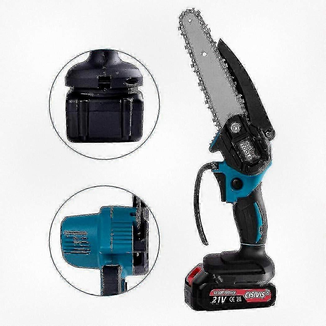 Compact Cordless Mini Chainsaw for Easy One-Handed Wood Cutting with Batteries Included