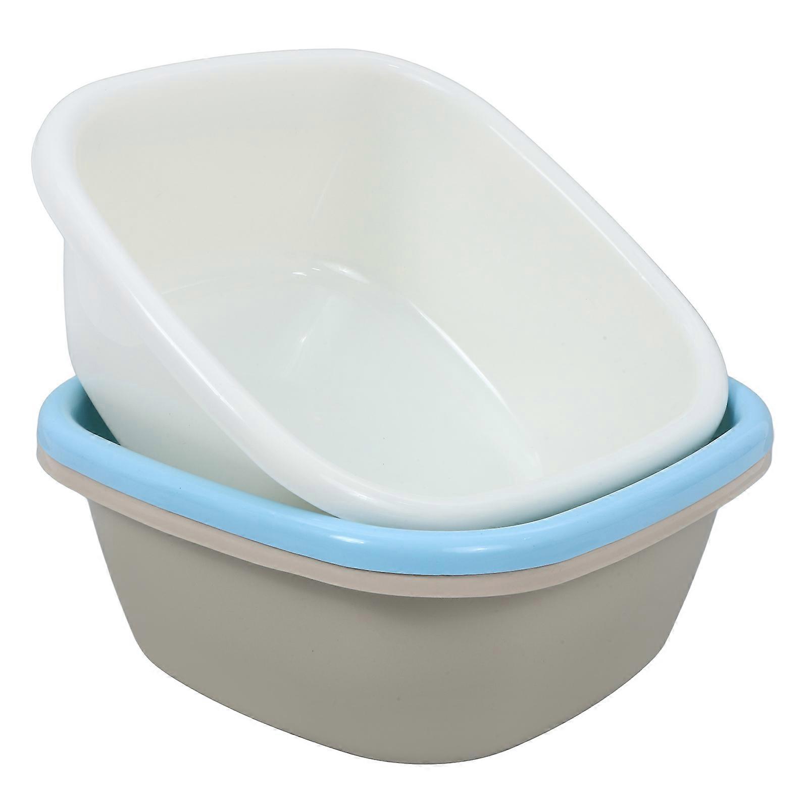 Washing Up Bowl Square Plastic Wash Basin for Baby Bottles 3Pcs Set