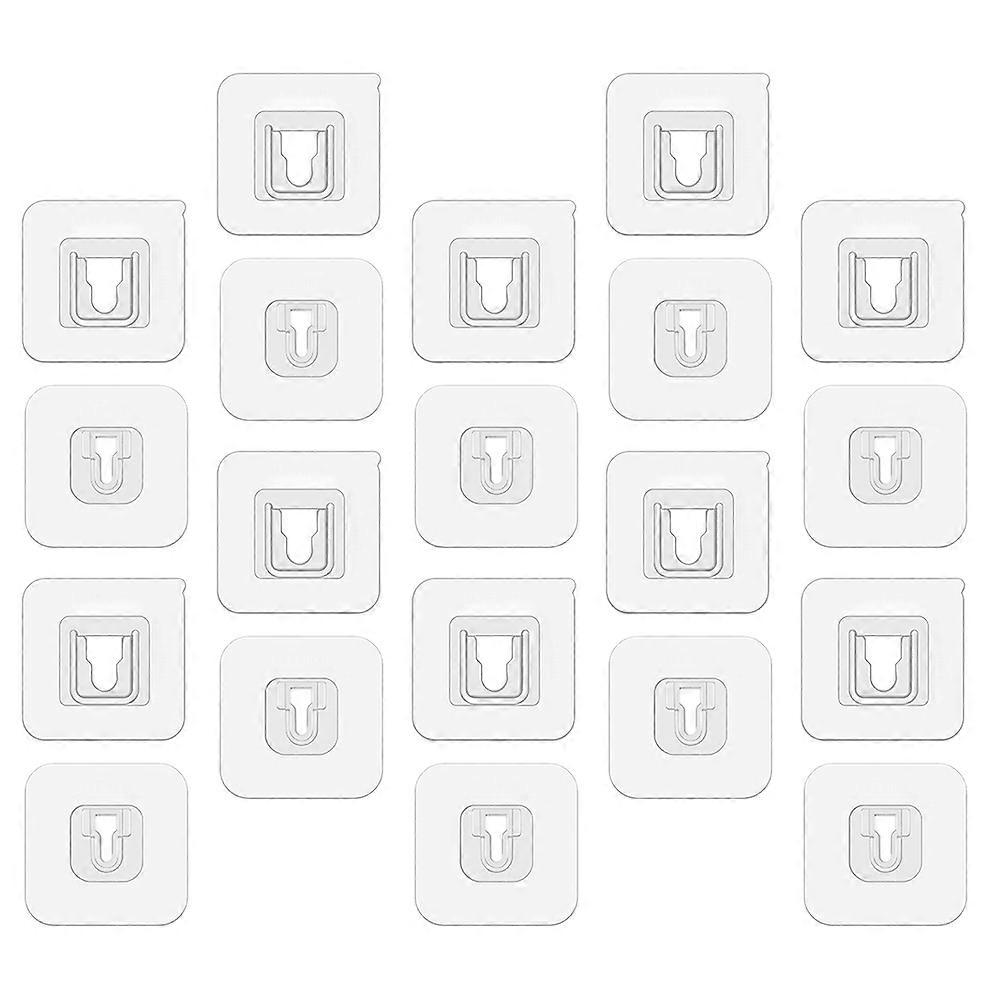 PVC Adhesive Wall Hook Double-Sided Hooks for Household 44Pairs