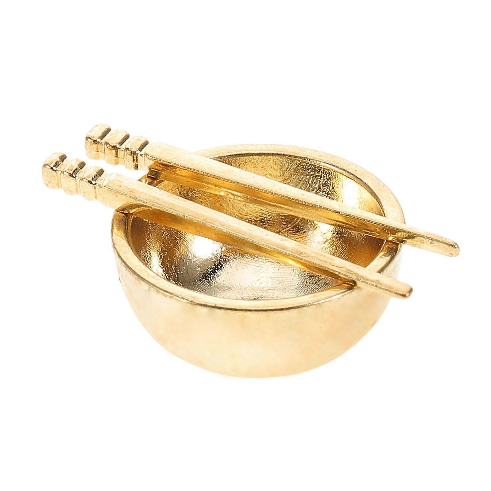 Dollhouse Kitchen Accessories Mini Tableware 1 Set Golden Delicate Design Pretend Play Ideal For Children