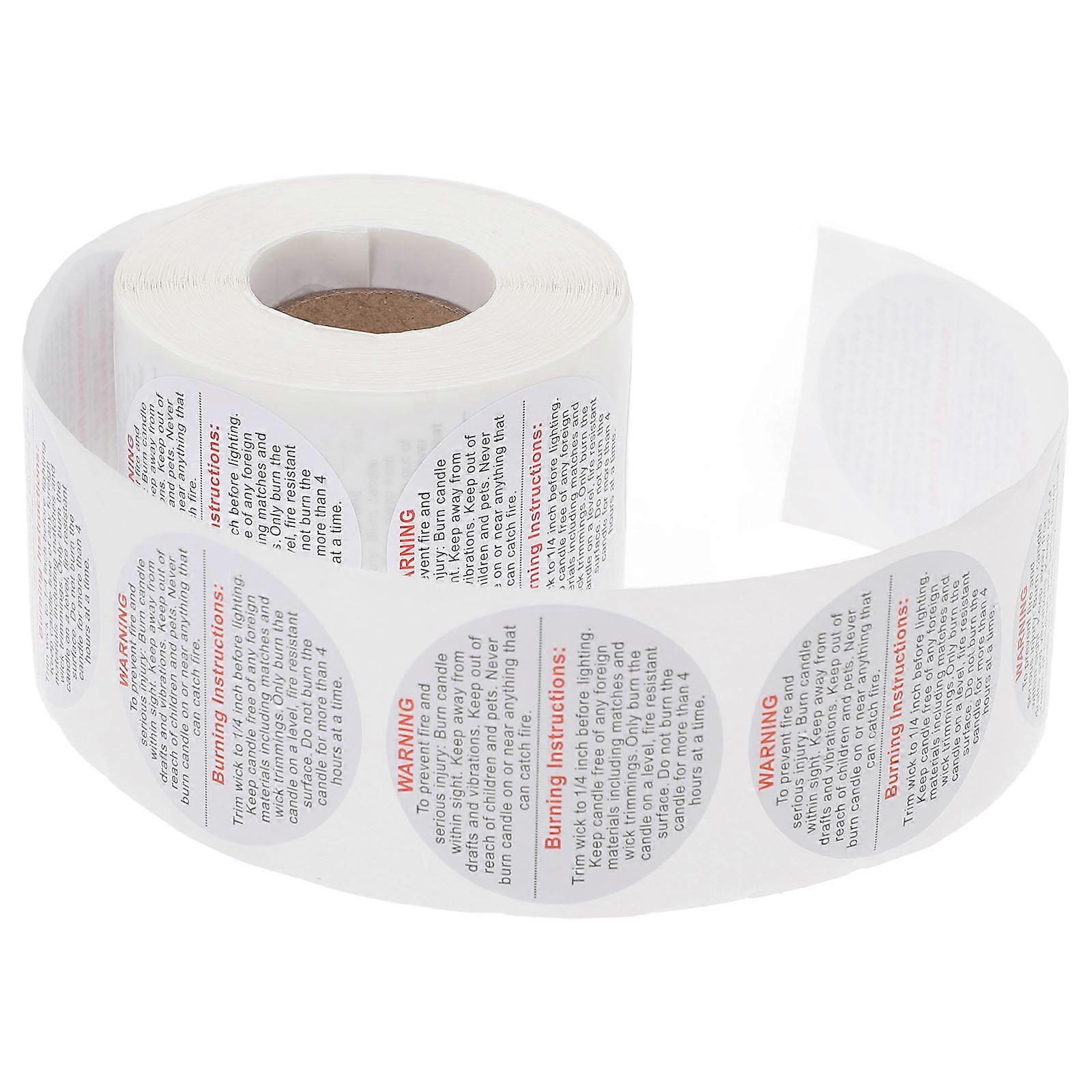 Candle Warning Sticker Decals for Candle Jar Containers 4Pcs Safety Labels