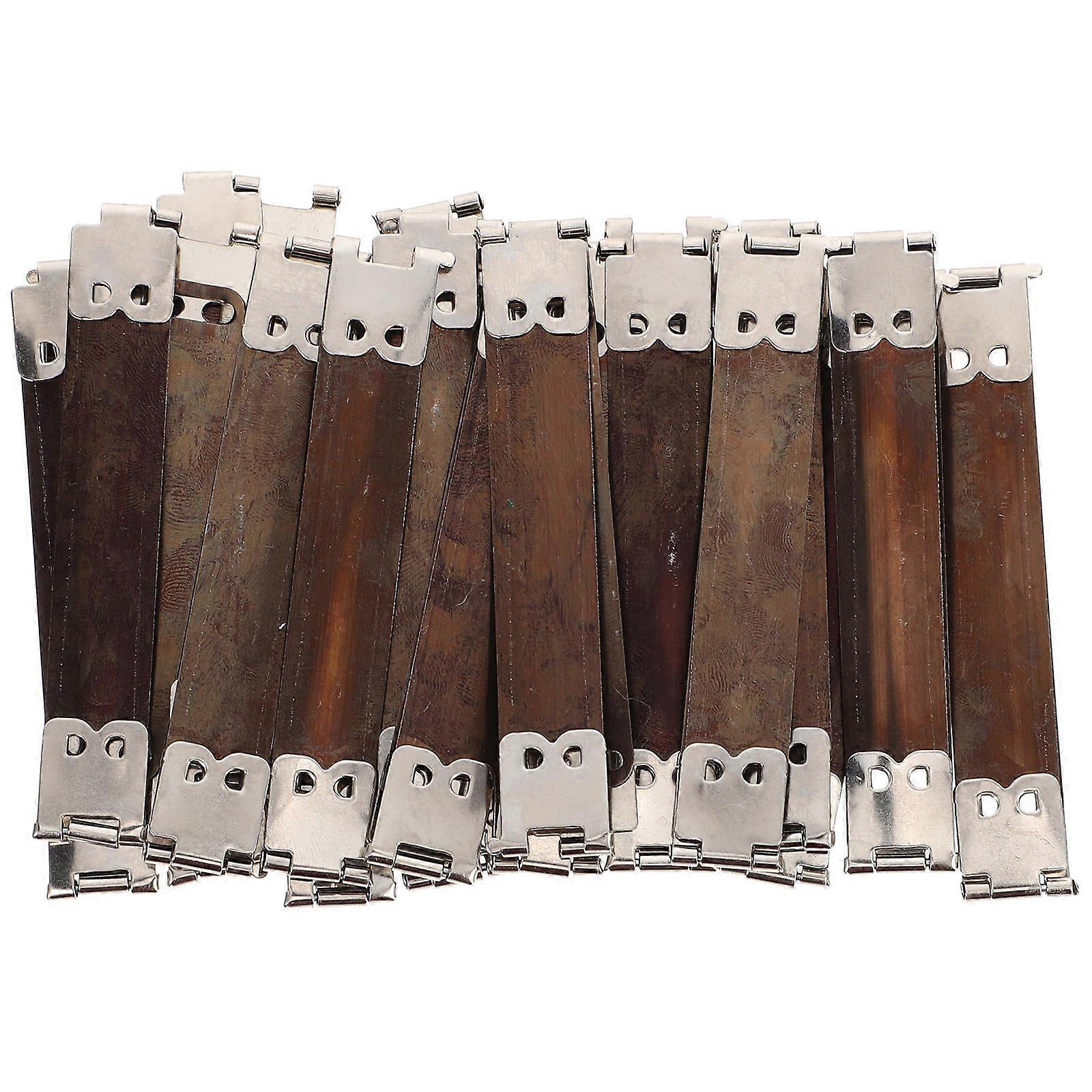 Silver Metal Internal Flex Frame Handbag Hinges Spring Clip 40Pcs