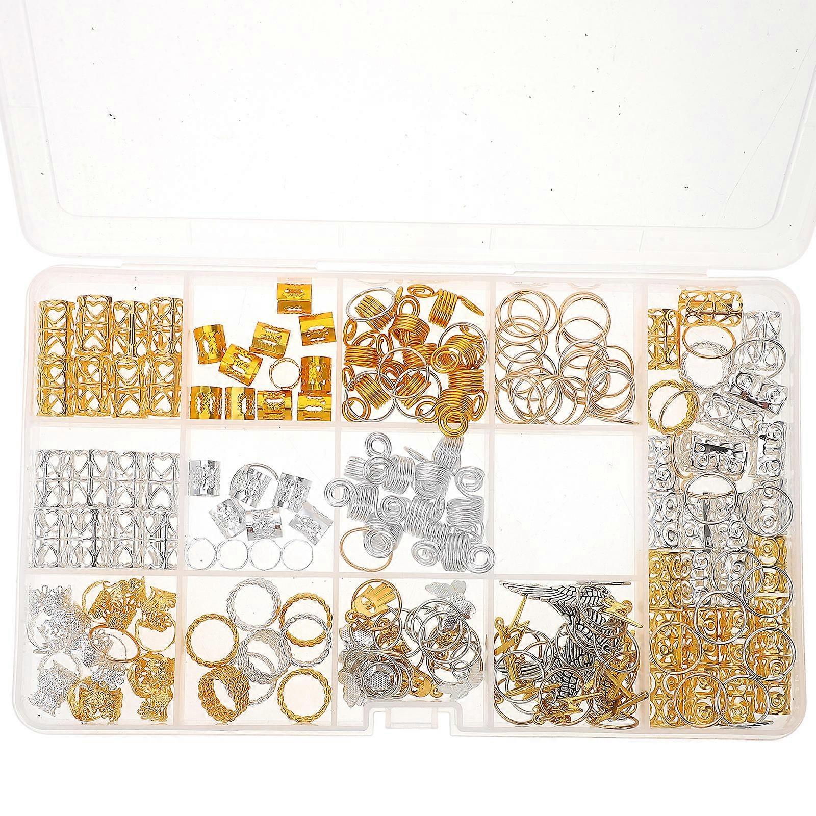 Braid Hair Accessories Charms for Dreadlocks Metal 185Pcs Set