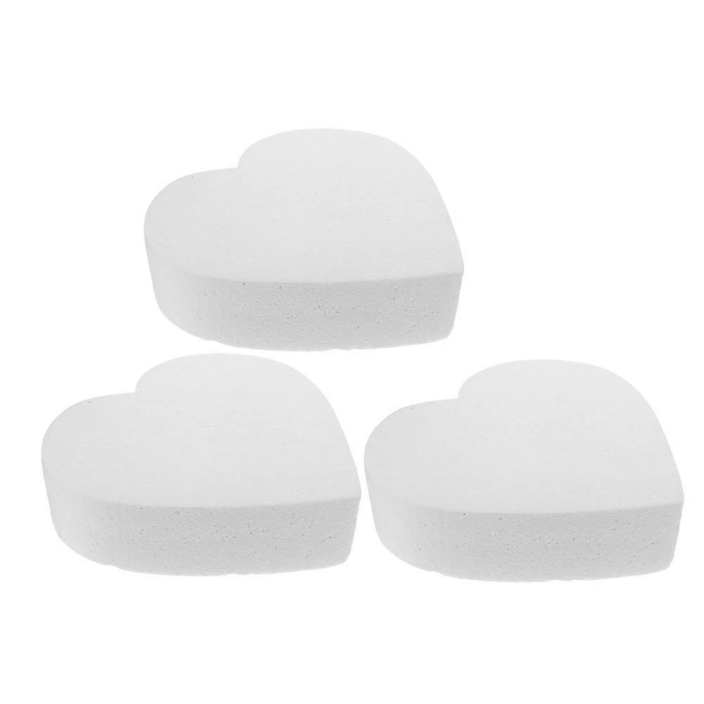 3Pcs Heart Shaped Foam Cake Models For Cake Display And Decorating Practice Ideal For Home Bakers And Professionals In Various Occasions