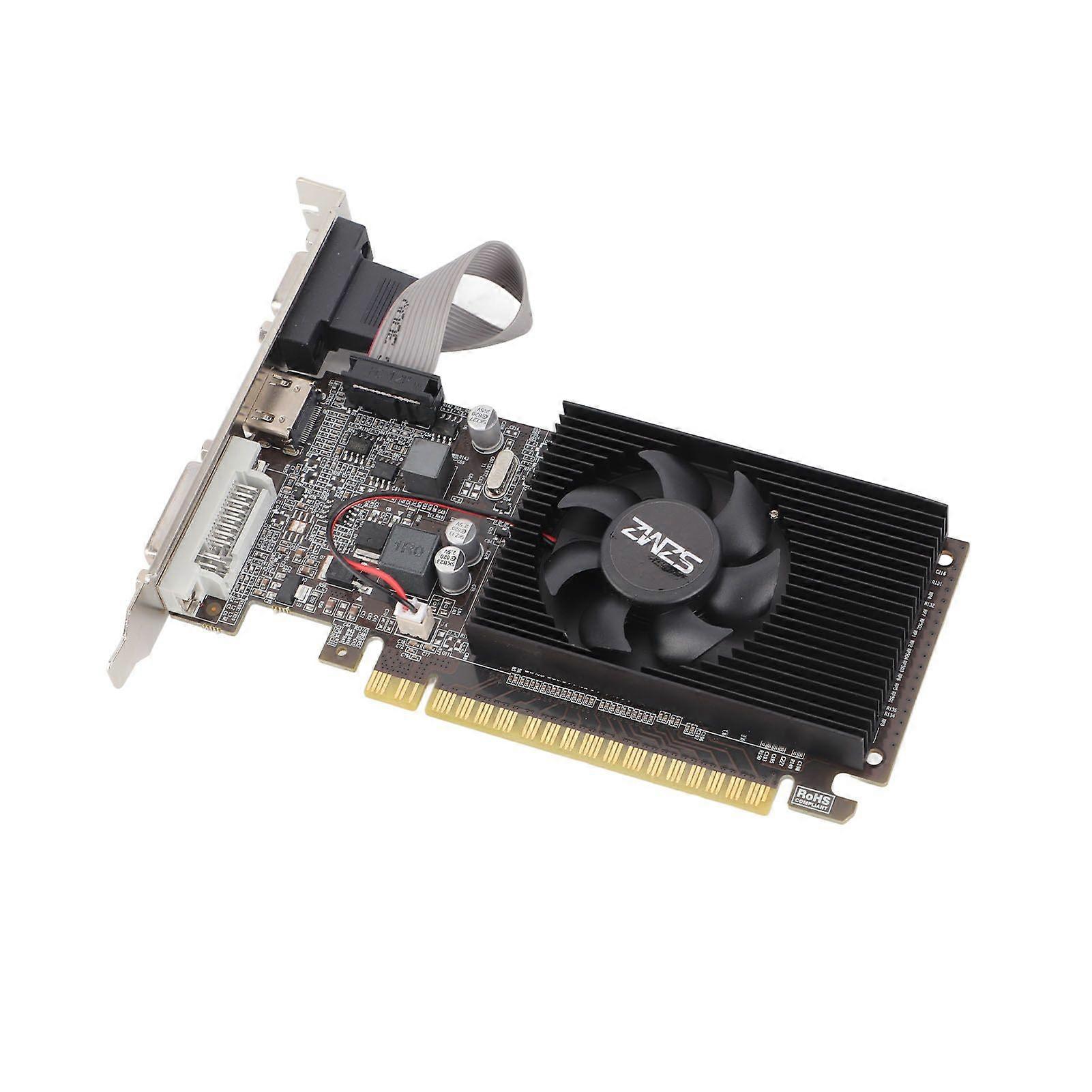 GT610 1GB DDR3 Grafikkarte Unterstützung DVI VGA HD Multimedia Interface 64-Bit-Spiele-Grafikkarte mit leisem Lüfter