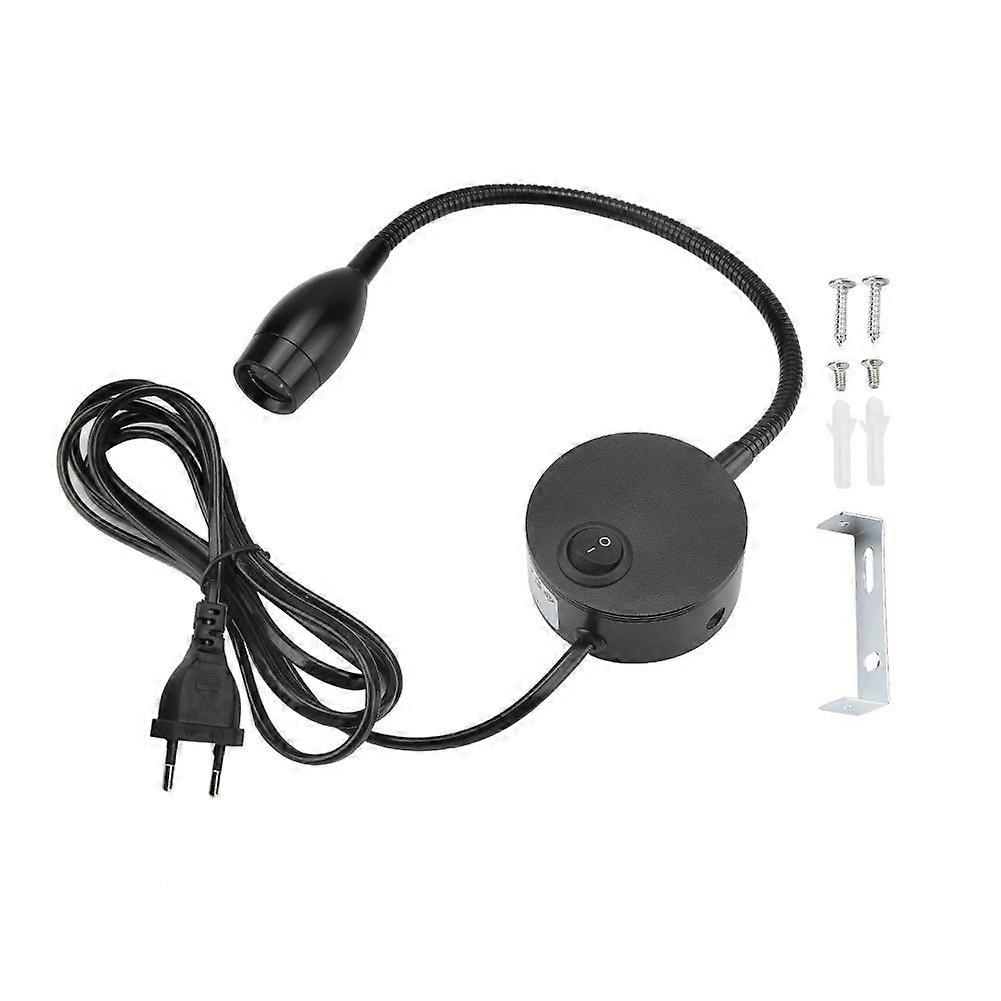 Black Durable Adjustable Bedside LED Light Lamp for Hotel Bedroom