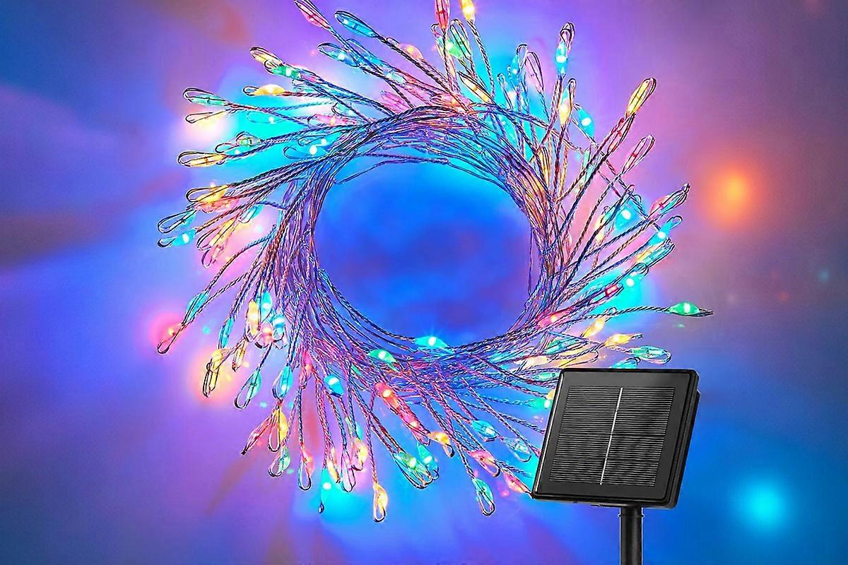 Solar String Lights Outdoor Waterproof Fairy Lights for Patio Balcony-Multicolor