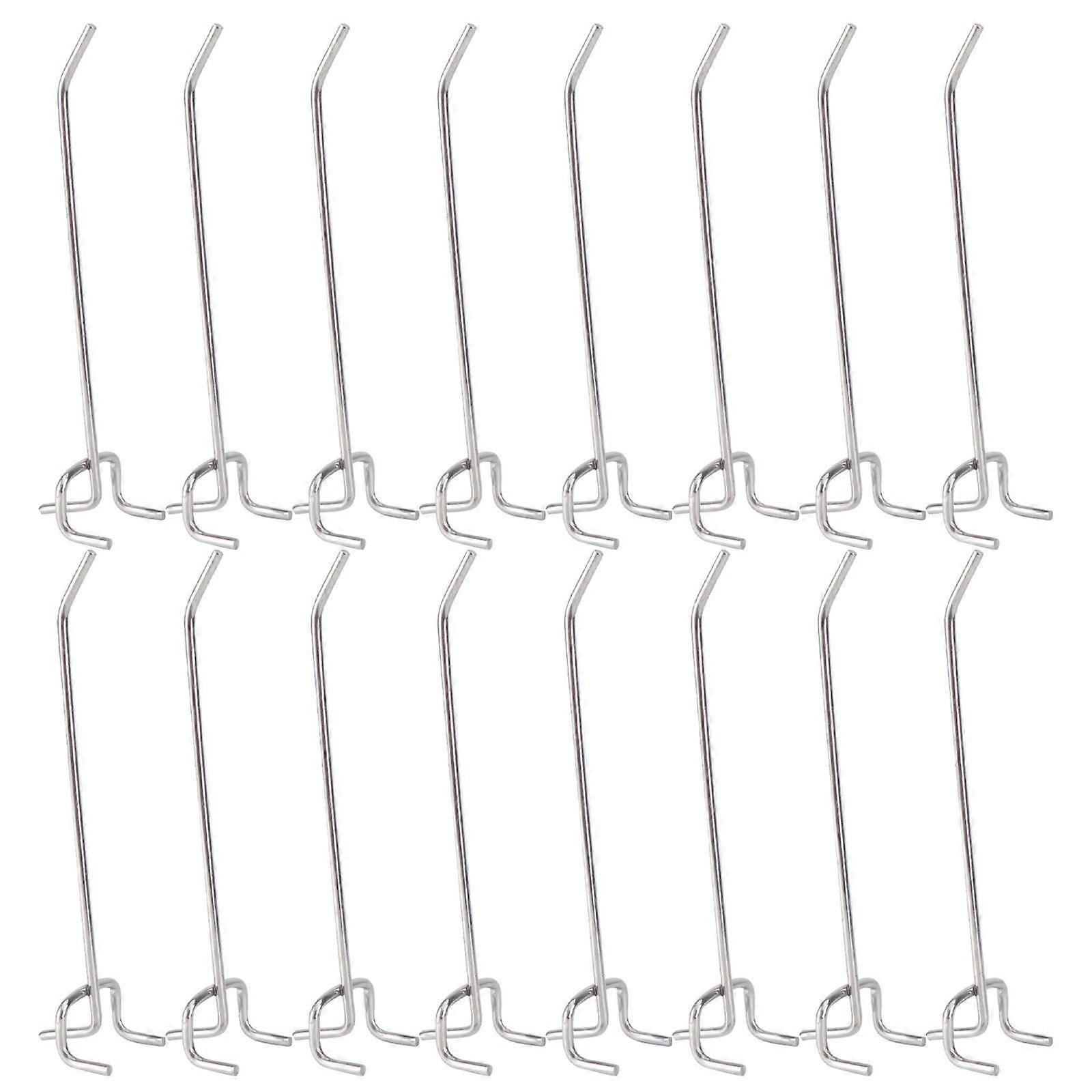 Silver Shelf Hook for Door Hanging Hooks 100Pcs Triangular Hole Board