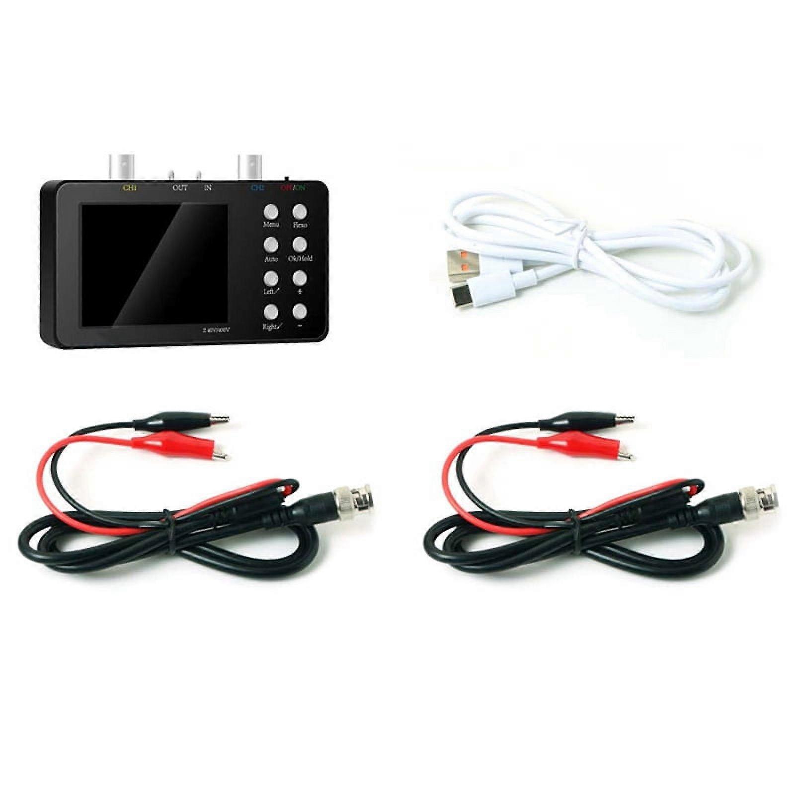 SCO2 Dual Channel Digital Oscilloscope 50M Sampling Rate 10Mhz Analog Bandwidth One Key AUTO Anti Burning, SET 1