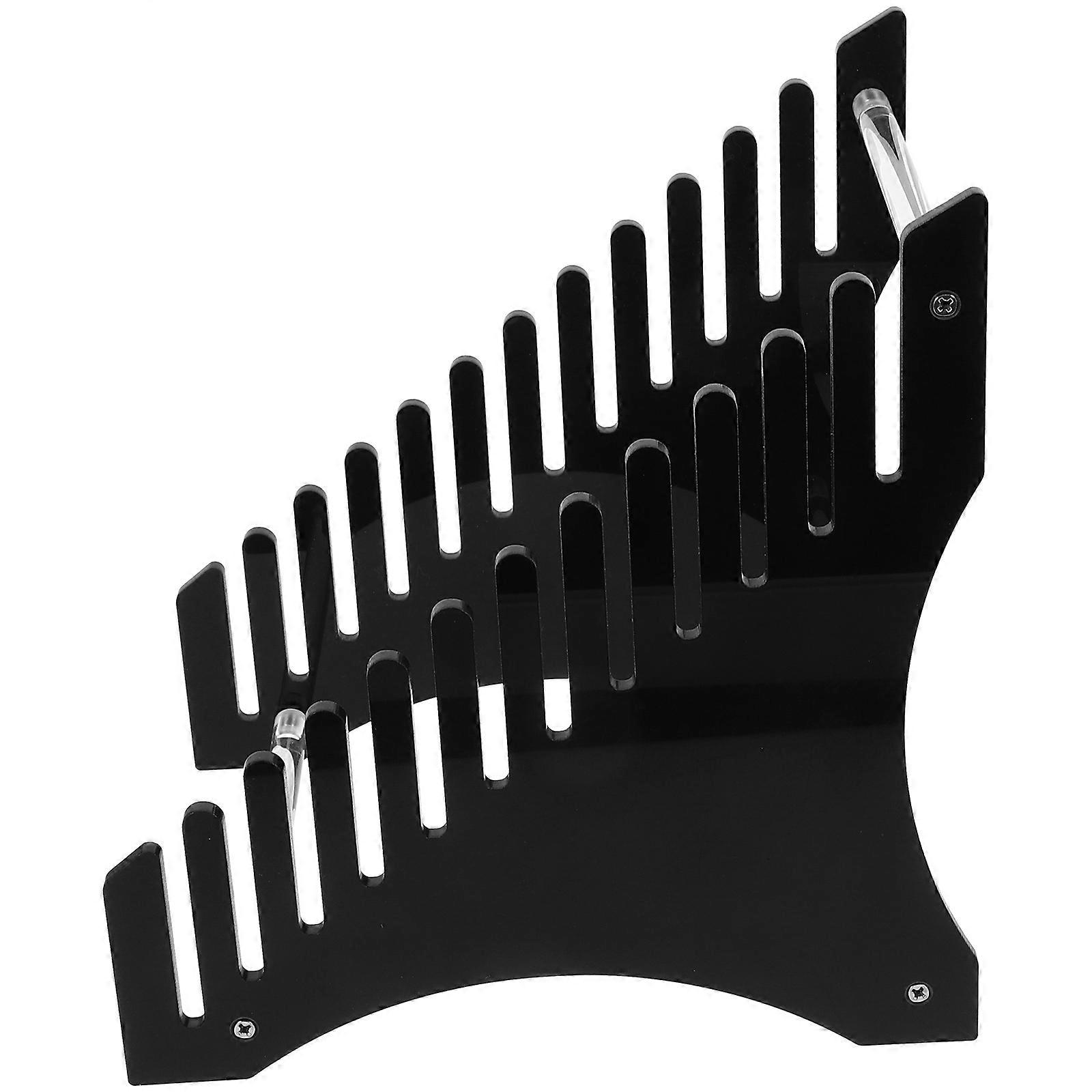 Record Display Rack Desktop Acrylic Display Stand for Vinyl Records and Cd Albums in Black 1piece
