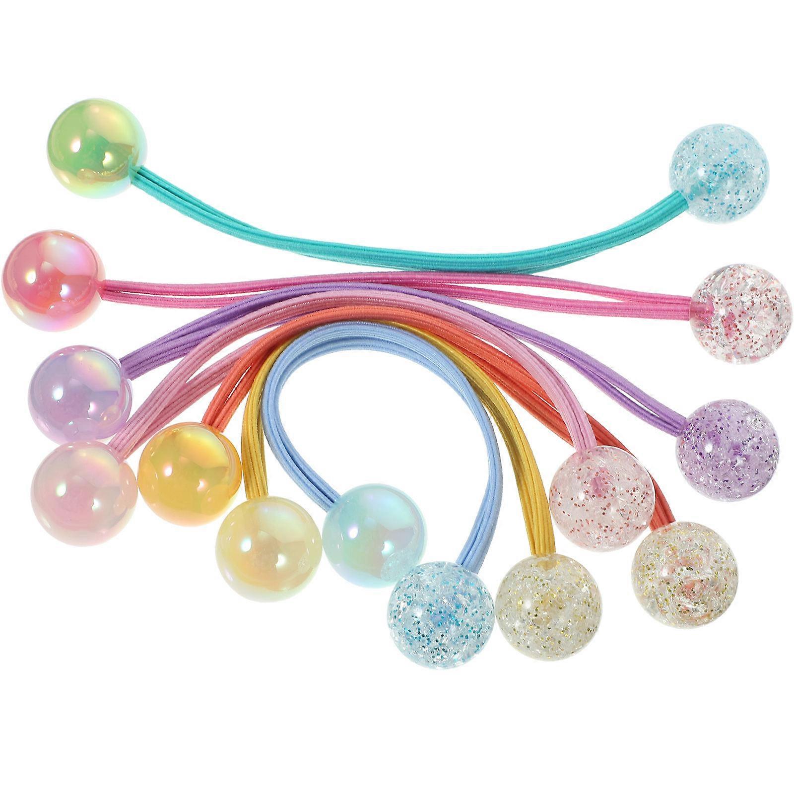 70 Pcs Decorative Hair Ties With Double Balls Elastic Design For Girls Assorted For Daily Wear And Special Occasions