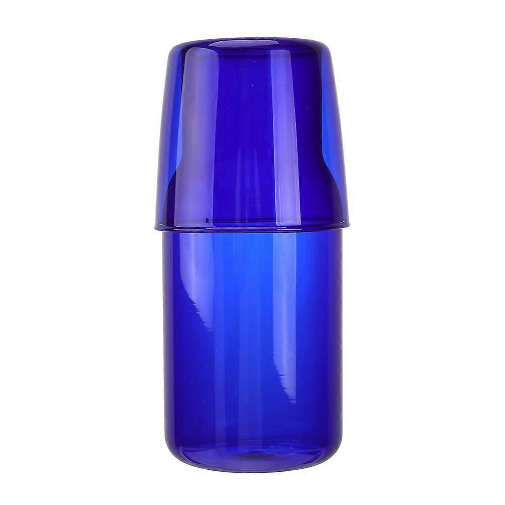 Cold Water Pitcher Glass Water Pitcher for Beverage Storage 4Pcs Blue