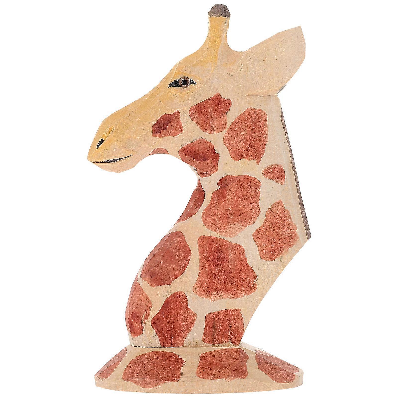 Giraffe Eyeglasses Holder Wooden Display Stand for 2Pcs Home Eyewear Rack