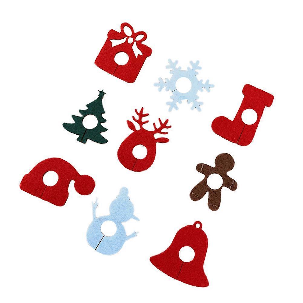 Festive Drinking Cup Markers 9Pcs Assorted Color Buckle Shape Christmas Party Supplies Quickly Locate Drink