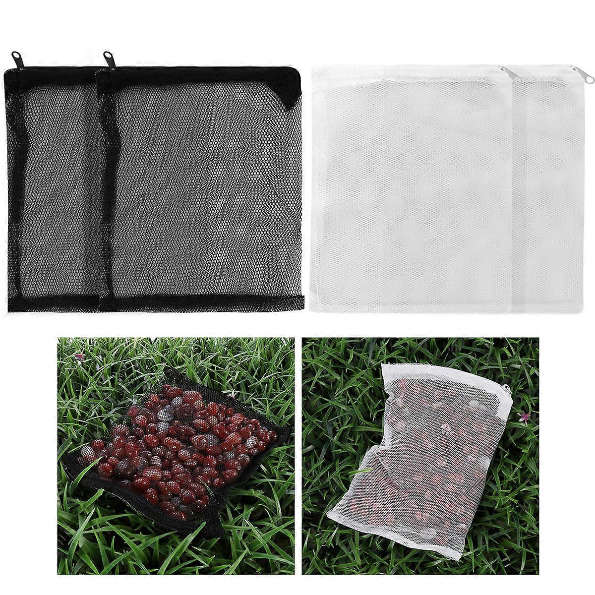 Zipper Closure Mesh Filter Media Bag 15x20cm Ideal For Garden Pond Filtration Durable Design With 24Pcs