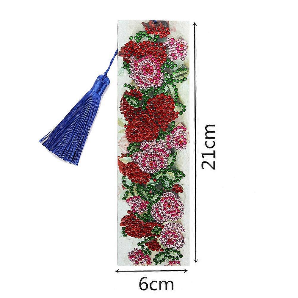 Art Decoration Resin Beads Painting Bookmark Rectangle for Books Multi Color Craft 1Pcs
