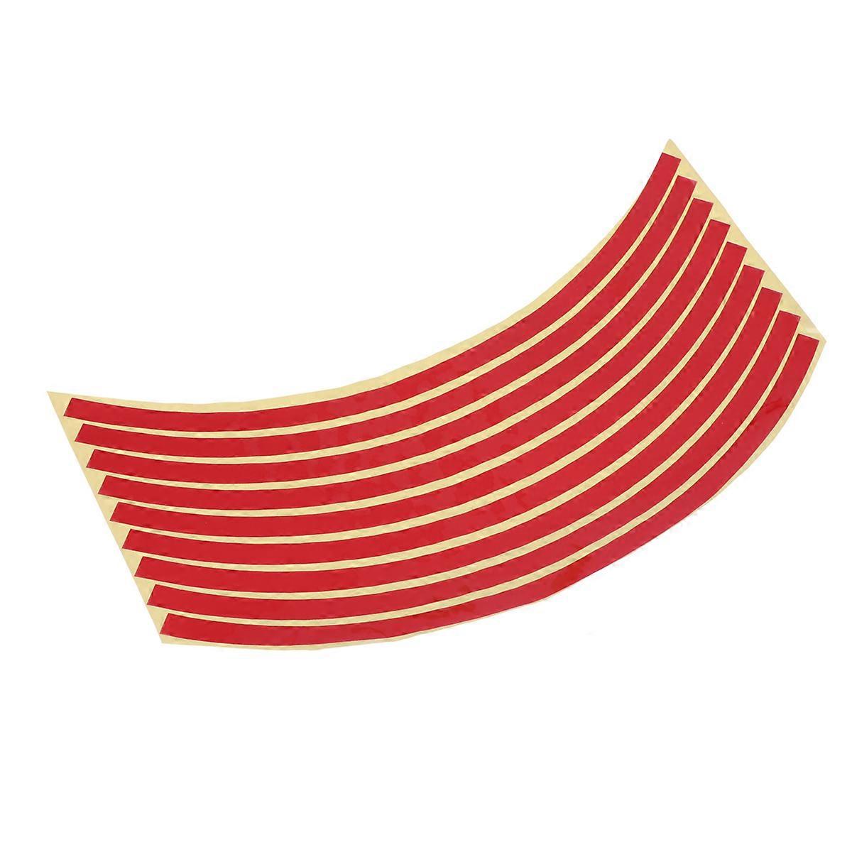 Reflective Stickers Rim Tape for Motorcycle Wheels with Stripes Red