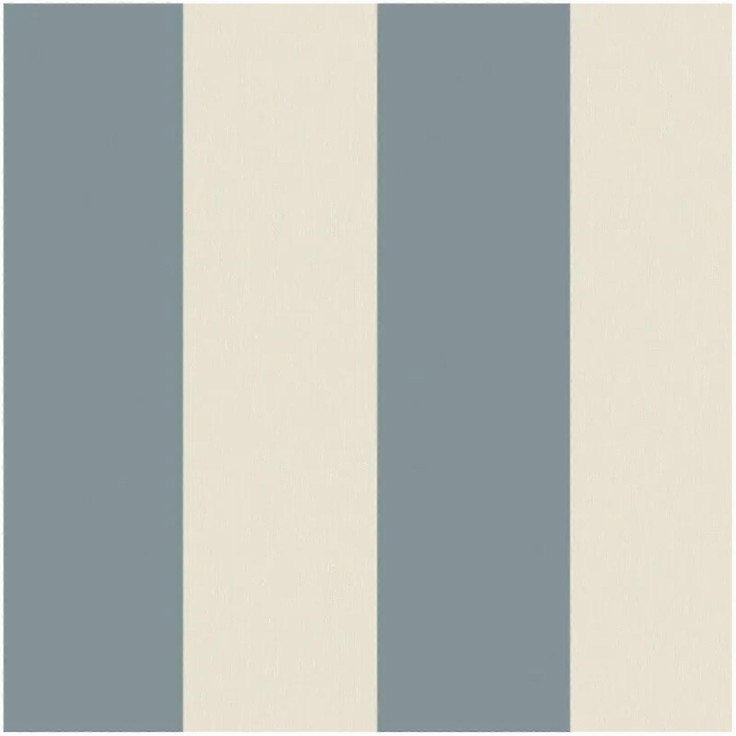 Fine Decor Vertical Stripe Blue Cream Wallpaper