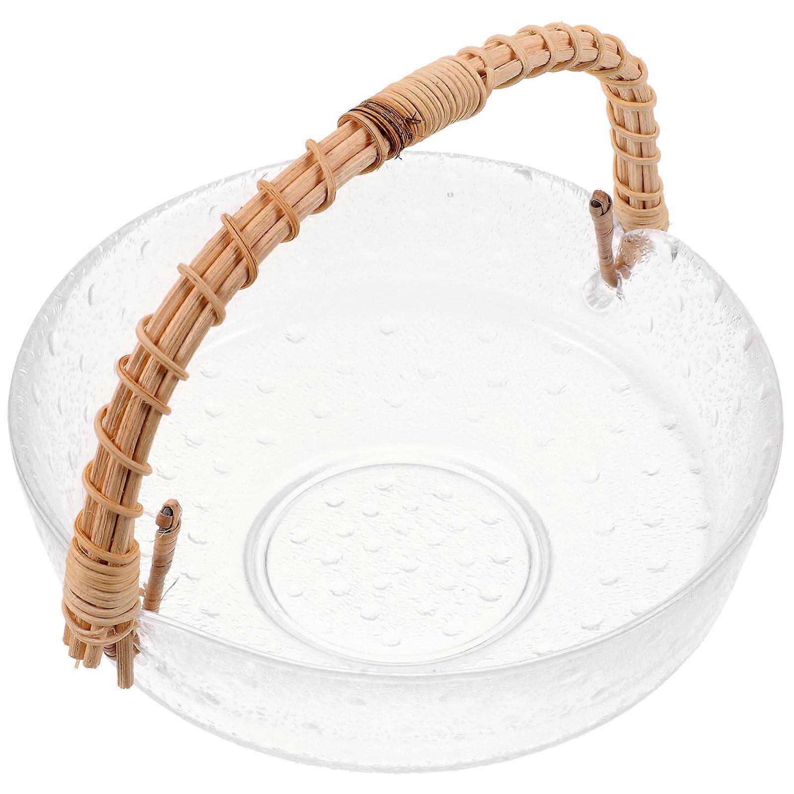 Multi-Function Fruit Basket Glass Plate for Storage Use