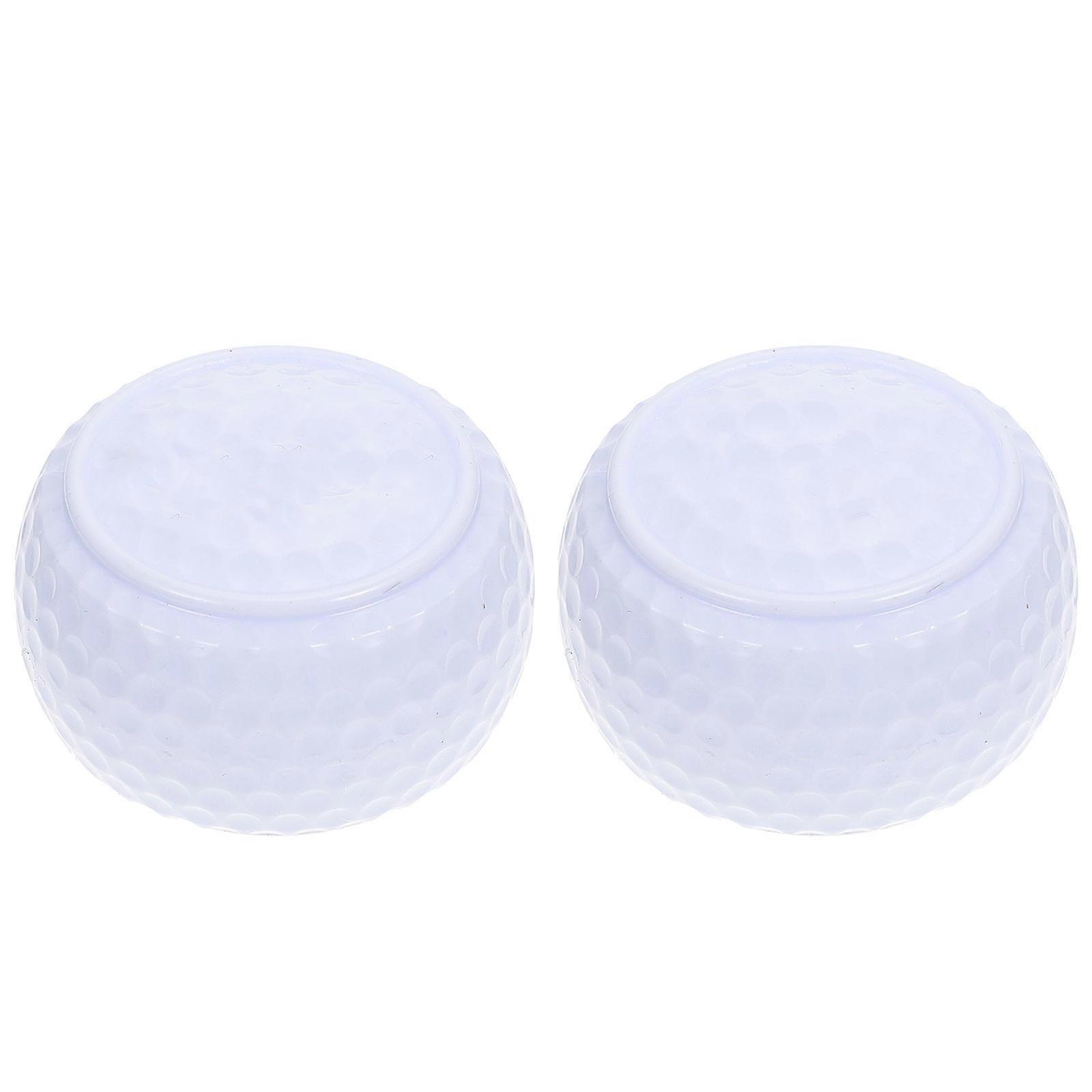 Golfing Balls Flat Shape for Practice 2Pcs Durable Indoor Training Accessories