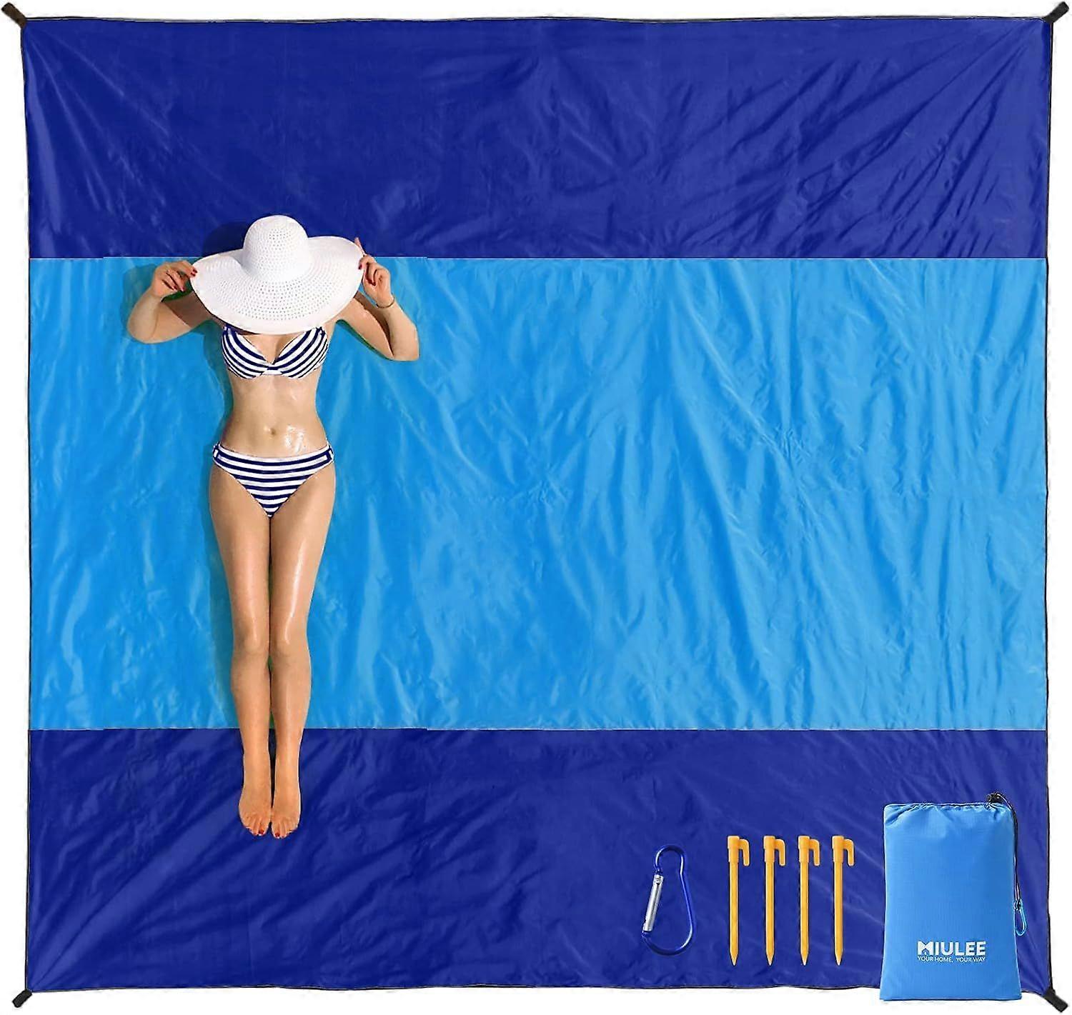 2025 Latest Model Beach Blanket Waterproof Sandproof, Extra Large 110" x 114"