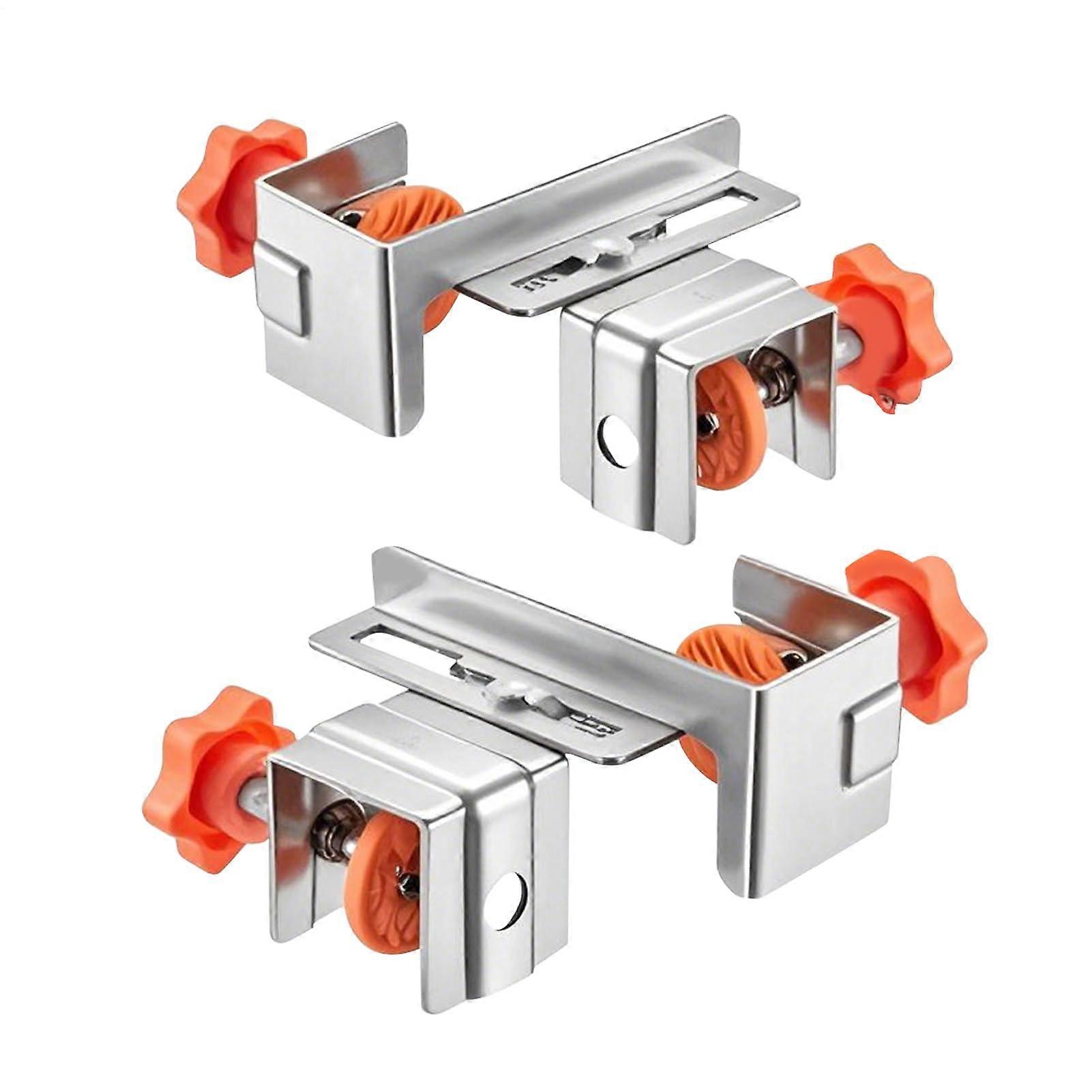 Drawer Panel Fastening Clips, Hardware Setup Kit, Flexible Metal Brackets For Cupboard Alignment And Door Fronts