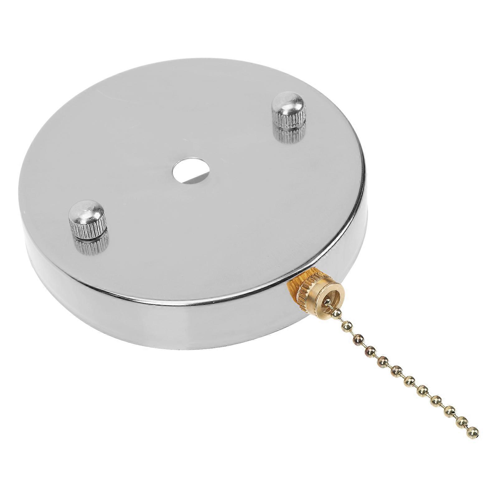 1Set Wall Pull Chain Switch for Lamps Silver Durable Stainless Steel