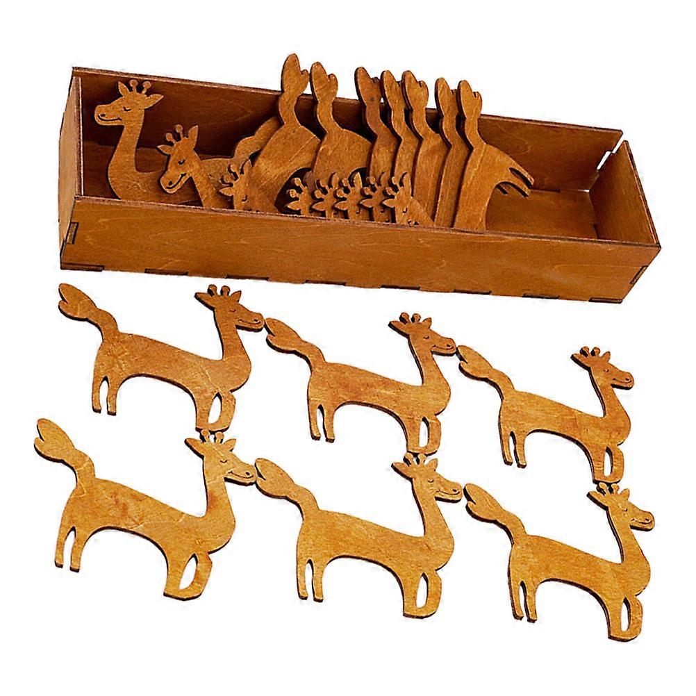 Chocolate Wooden Deer Spools for Sewing Use 60Pcs Thread Holders