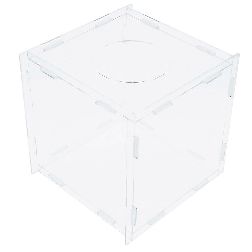Transparent Raffle Box Donation Collection Container Ideal For Company Annual Meeting 25X25X25CM Multi-Functional 1Set