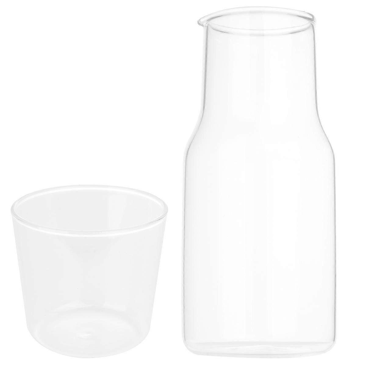 Transparent Glass Teapot Set for Milk 1Set Drink Milk Pot and Cup