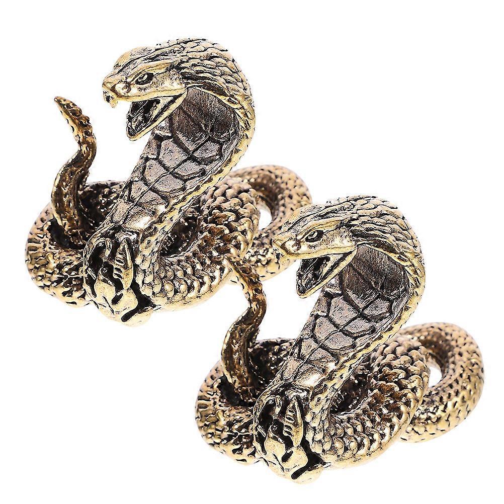 Solid Brass Snake Figurine for Decoration 8Pcs Mini Zodiac Ornaments