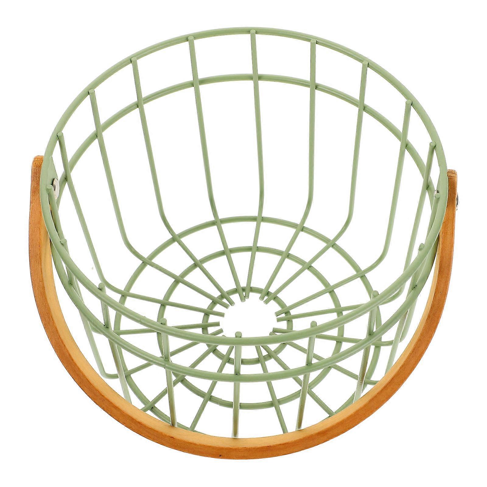 Egg Holder Basket Rustic Round Metal Basket for Fresh Egg Storage 4Pcs