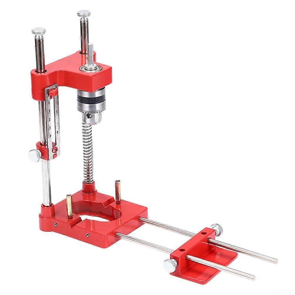 Portable Drilling Positioner For Precision Woodworking With Flexible Backplate, Electric Drill Compatible, Black Or Red