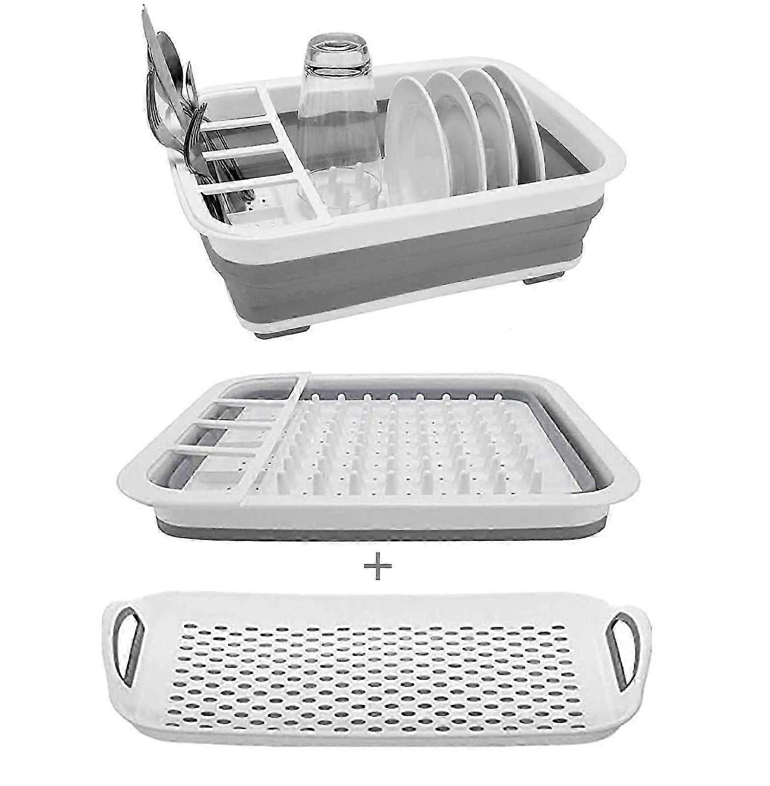 Foldable dish rack for kitchen and camping