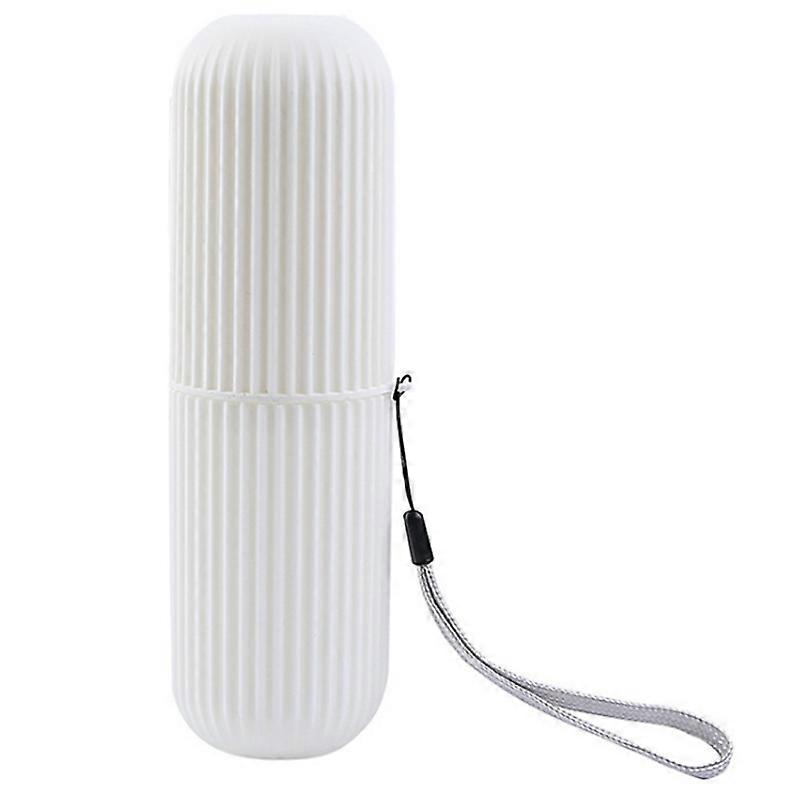 Portable Toothbrush Kits Case Toothpaste Cup Holder Storage Box White